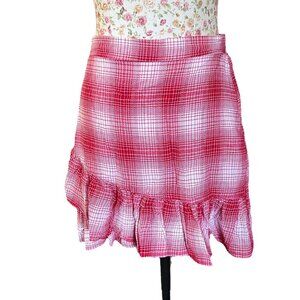 Love fire plaid skirt